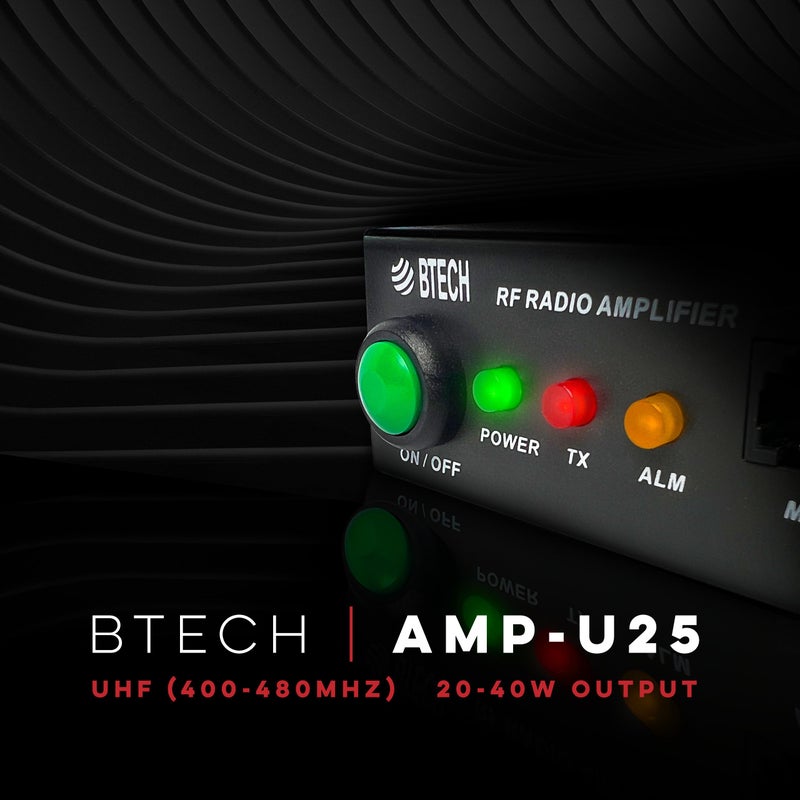 BTECH مضخم BTECH AMP-U25 | زيادة طاقة 20-40 واط لترددات UHF (400-480 ميجاهرتز) | متوافق مع أجهزة الراديو المحمولة | يعزز الأوضاع التناظرية والرقمية | مثالي للاستخدام في السيارة والميدان والمنزل - Image 2